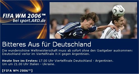 Deutschland verliert gegen Argentinien bei tagesschau.de