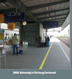 2008: Bahnsteig in Richtung Dortmund.