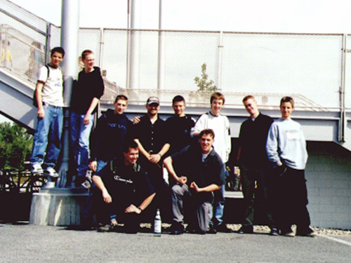 Jugendliche, irgendwo in Deutschland, 2000.