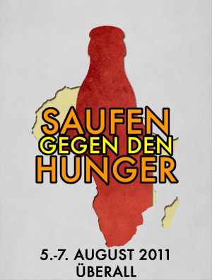 Saufen gegen den Hunger — Ab 5. August bei Facebook
