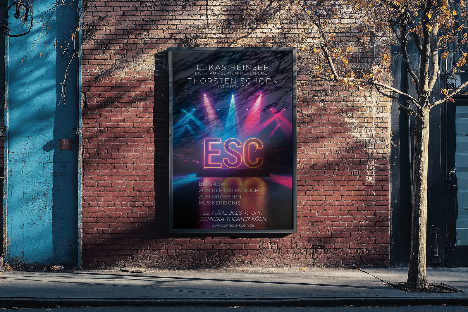 Plakat für die Lesung am 22. März 2026